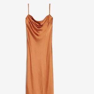 Express Satin Cowl Neck Maxi Slip Dress, XL